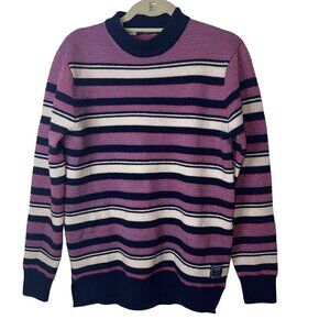 Scotch And Soda Mens Sweater Size Medium Purple Funnel Knit Crewneck China